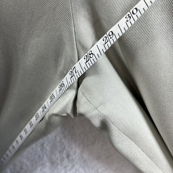 Talbots Pure Silk Pants Size 8 off white Side Zip Straight Leg Career Business - Picture 11 of 16